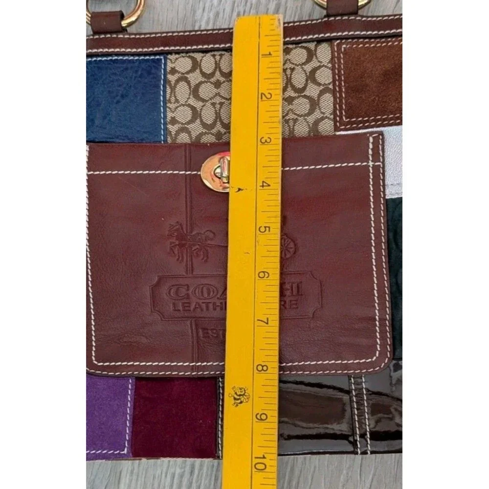 Y2K Coach Vintage Holiday Gallery Patchwork Shoulder Bag Tote